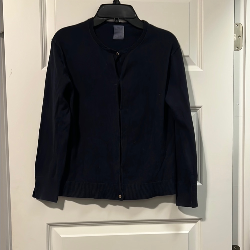 Zara navy blue Casual button up sweater